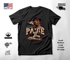 Satchel Paige Baseball T-Shirt Monarchs Pitcher Portrait Art Black