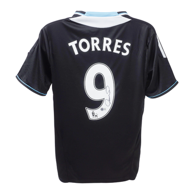 Fernando Torres Signed Chelsea FC Away Soccer Jersey #9 with