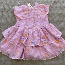 NEW LoveShackFancy Pink Aqua Halter Mini Dress Size Large