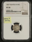 1837 NGC VF-30 Liberty Seated Half Dime