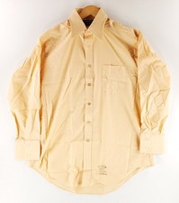 Sears VTG 70s Perma-Prest Button Up Shirt Orange Peach Made Japan Mens 17-35 NOS