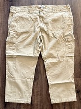 Amazon Essentials Męskie duże i wysokie proste elastyczne spodnie cargo - khaki - 52x28