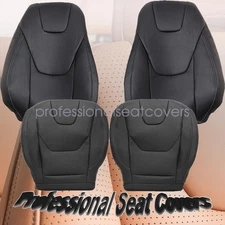 Fits Ford Fusion Titanium 2013-2017 Leather Front Bottom&Back Seat Cover Black