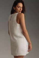 Reformation Jessi Linen Dress White Mini Shift Size 12 New! Anthropologie