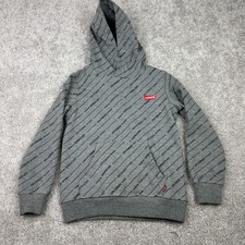Levis Hoodie Boys 4 Gray Sweatshirt Pullover All Over Print Logo Kids Youth