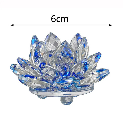 Feng Shui Quarz Kristall Lotus Blume Handwerk Glas Briefbeschwerer Ornamente - Bild 12 von 29