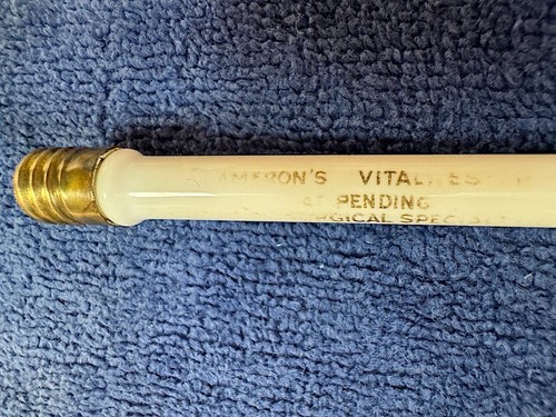 1 Early medical ultraviolet light, most likely quartz Vita-Ray therapy lamp bulb