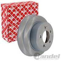 2X febi Bremsscheiben 299,0Mm Voll Hinten Passend FÜR Ssangyong Actyon Kyron