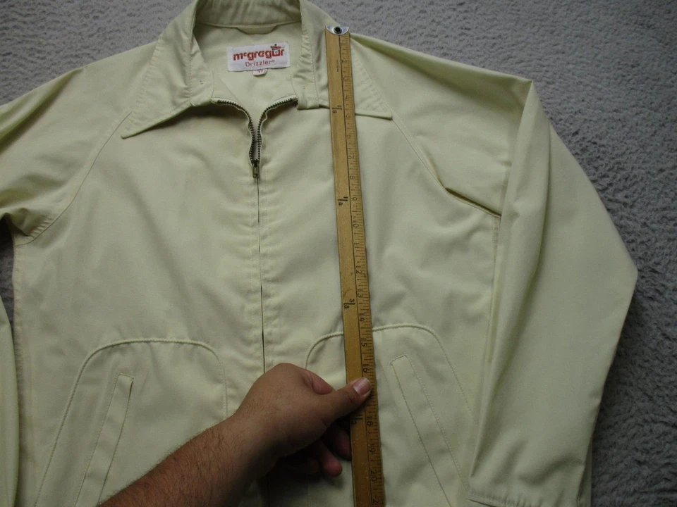 Chaqueta De Colección McGregor Drizzler Para Hombre 38 Beige Harrington Cremallera Frontal Años 60 70 Foto 3 de 4