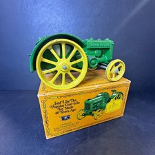John Deere Model D Tractor Cast Iron Toy Vintage Replica with Original Box