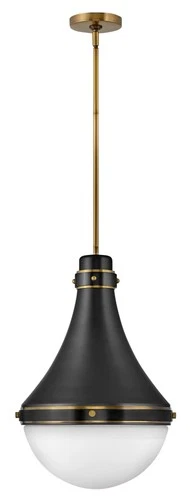 Hinkley Lighting 39054 Oliver 1 Light 14"W Pendant - Black - Picture 5 of 6