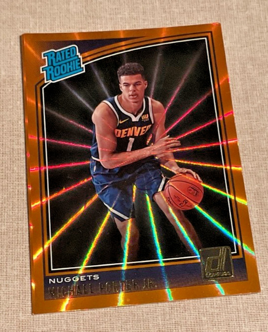 2018-19 Panini Donruss - Rated Rookies Michael Porter Jr. #182 Holo Orange Laser