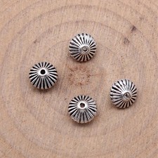 30/80PCS Antique Silver Tone Spacer Bead, Small Hole Bead GGS476-16251