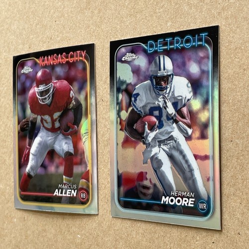 Marcus Allen + Herman Moore 2024 Topps Chrome Refractor Lot - Bild 3 von 6