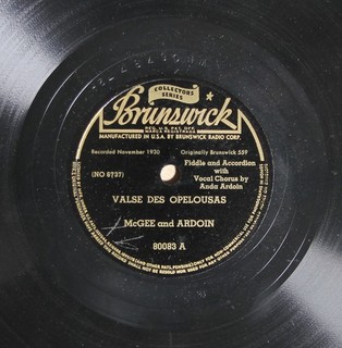 McGee and Ardoin Valse Des Opelousas BRUNSWICK 80083 V /E