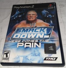 Vintage WWE SmackDown Here Comes The Pain Sony PlayStation 2 PS2 Game CIB THQ T