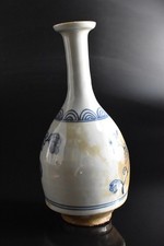 陶瓷蓝色花瓶亚洲古董| eBay
