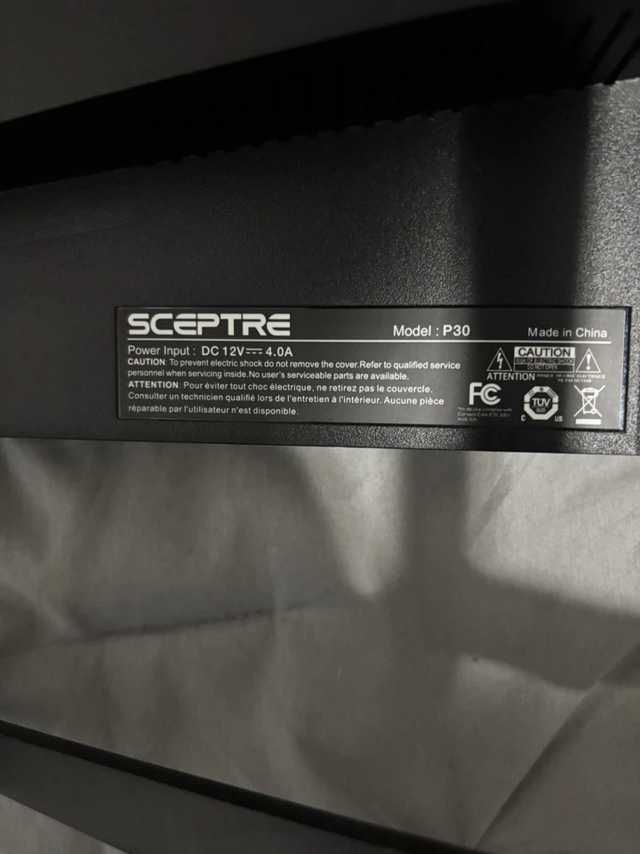 Monitor curvo para juegos Sceptre de 30 pulgadas ancho 21:9 2560x1080 WFHD C305B-200UN1T Foto 4 de 4