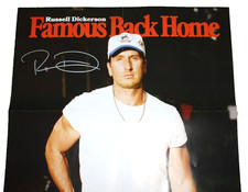 RUSSELL DICKERSON SIGNED FAMOUS BACK HOME ALBUM FOLD OUT POSTER BECKETT COA