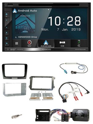 Kenwood DAB TMC USB 2DIN Lenkrad Bluetooth Navigation für Skoda Superb 2008-2015