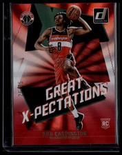 2024-25 Donruss #18 Bub Carrington Great X-Pectations Holo Red Green Laser #/75