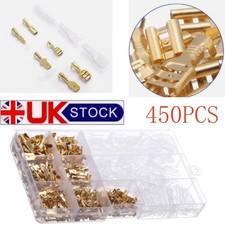 450X Male/Female Spade Terminal Kit - Flat Quick Connect Crimp Electrical Connec