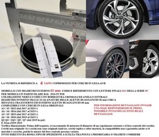 "4 TAPPI COPRIMOZZO" 61mm COMPATIBILI CERCHI 18 19 LEGA A1 A3 A4 A5 A6 Q3 Q5