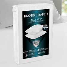 AllerZip Standard 20" x 26" Pillow Protectors Set of 2 Bed Bug and Dust Mite