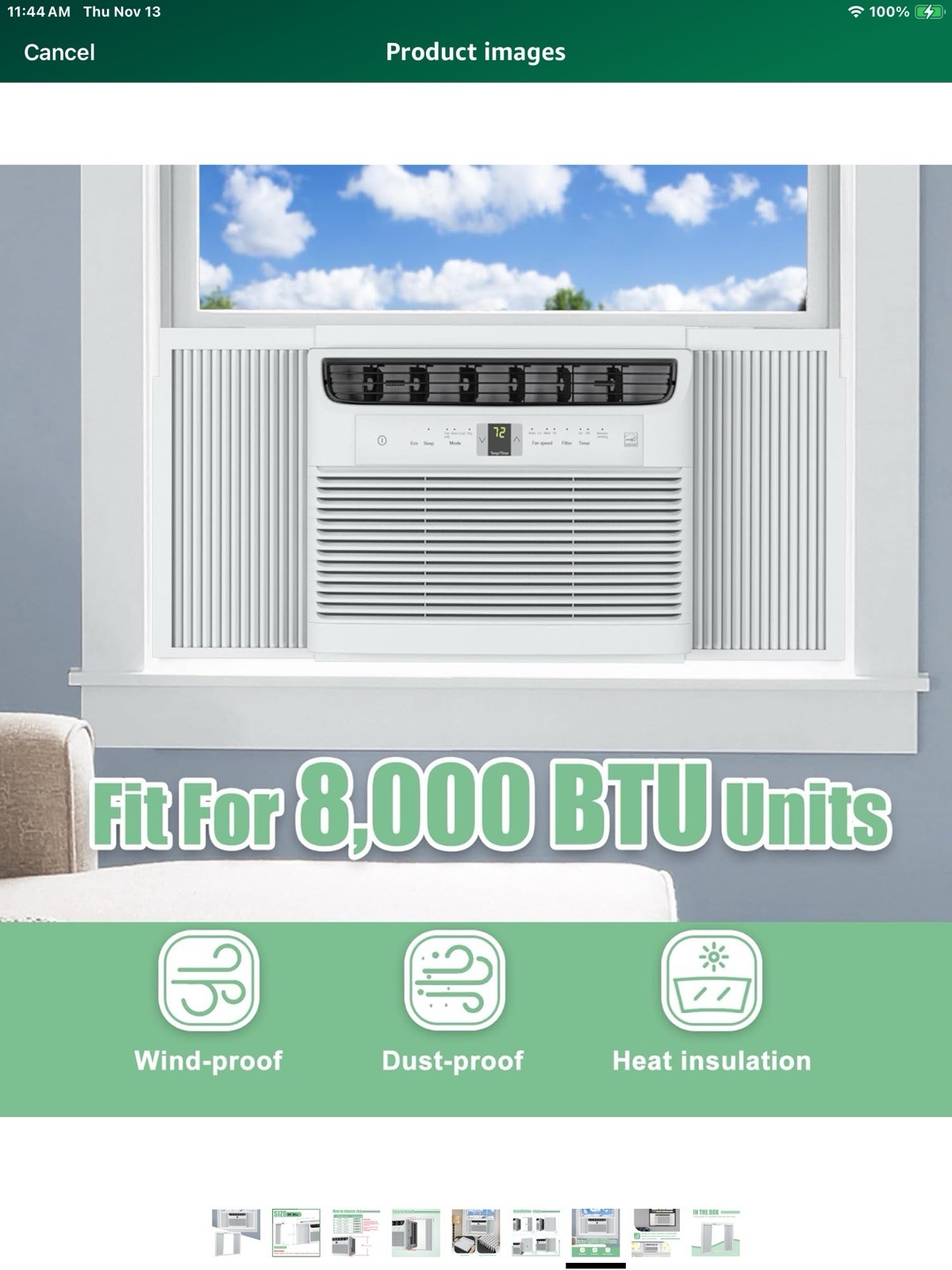 Memrita Window AC Side Panel with Frame Set,Air Conditioner Accordion Filler 