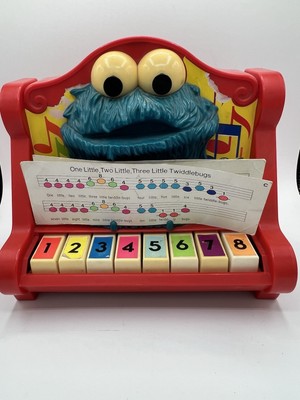 COOKIE MONSTER Vintage Sesame Street The Muppets Toy Piano 1976 Child Guidance