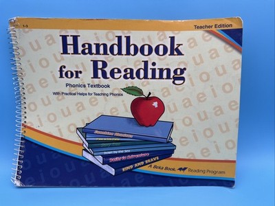 Abeka Handbook for Reading Teacher Edition- Phonics 1st, 2nd, & 3rd Grade