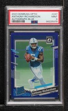 2023 Panini Donruss Optic Blue Prizm 7/99 Anthony Richardson PSA 9 MINT Auto yl0