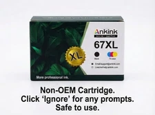 HP 67XL/67 2-Pack Ink Cartridges - Black+Tri-color (3YP30AN) DeskJet/ENVY