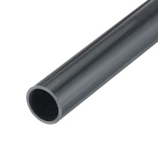 PVC Rigid Round Pipe 11mm ID 13mm OD 350mm Dark Grey High Impact