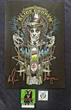 Alice Cooper Hand Signed concert poster, Backstage pass & Guitar Pick 2018 /2024