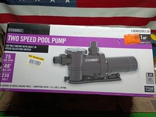 Bomba de piscina Everbilt 1HP 2 velocidades motor de 230 voltios sobre agua subterránea 75 GPM, OB,
