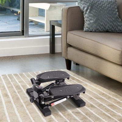 HOMCOM Mini Stepper Sidestepper Fitness Heimtrainer inkl. Trainingsbänder