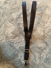 NEW Nocona Western Leather Suspenders N8512401-X Basket Weave Pattern Black