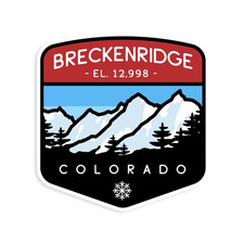 Breckenridge Ski Resort Decal Sticker -Colorado -Ski / Snowboard Free Shipping