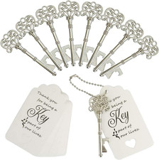 100 PCS Wedding Favors Bottle Opener,Wedding Gifts for Guest Vintage Skeleton Ke