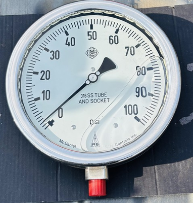 #ad MC DANIEL CONTROLS Stainless Steel Pressure Gauge 0 100 PSI Liquid Filled $60.00