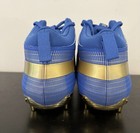 Size 13 Wide Under Armour Nitro Mid MC Blue/Gold Football Cleats 3021426-407 — photo 4
