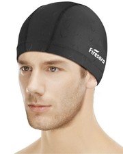 Fishtail Fabric Swim Cap for Men Women Breathable High Elasticity Swimming Ca...