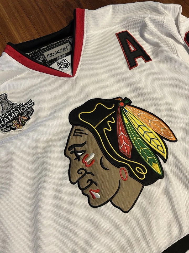 Camiseta deportiva Reebok Chicago Blackhawks Patrick Sharp #10 parche copa Stanley talla 52 Foto 2 de 4