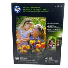 HP Everyday Photo Paper Glossy 8-1/2”x 11” (50 Sheets/Pack) Q8723A New Sealed