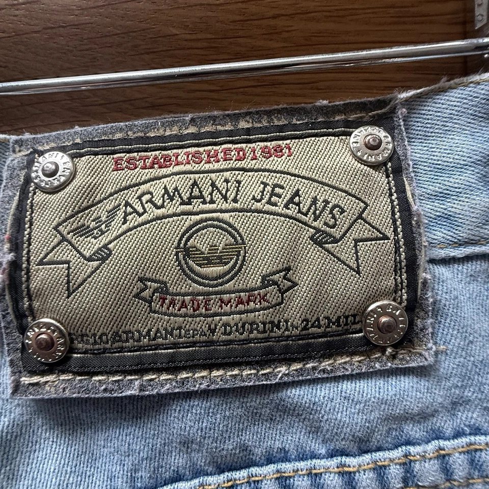 Jeans Giorgio Armani Vintage Hechos en Italia Talla 28 Pierna Recta Foto 4 de 4