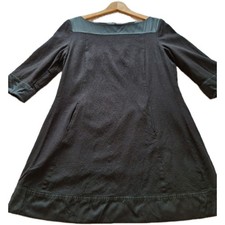 HOBBS LONDON BLACK WOOL DRESS POCKETS UK 14