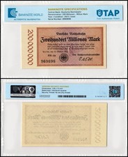 Germany 200 Millionen - Million Mark, 1923, P-S1018, Used, Authenticated