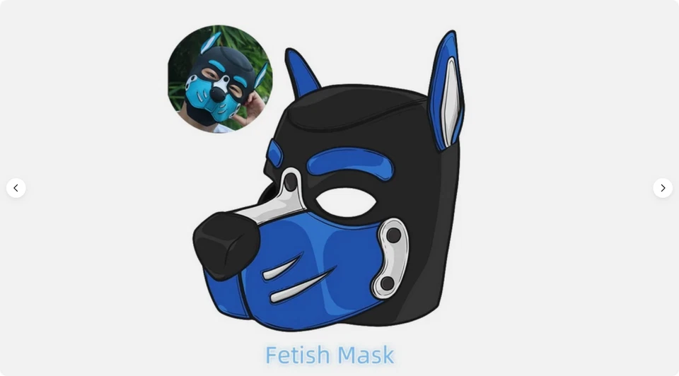 Pride CSD Puppy Maske Herren Masken Festival DOG Hunde Play Club Puppys Hood - Bild 4 von 4