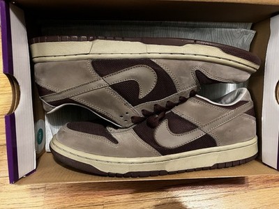 nike dunk low iron mahogany wmns 11.5 mens. 10.0 VTG RARE NOS maroon grey co.jp